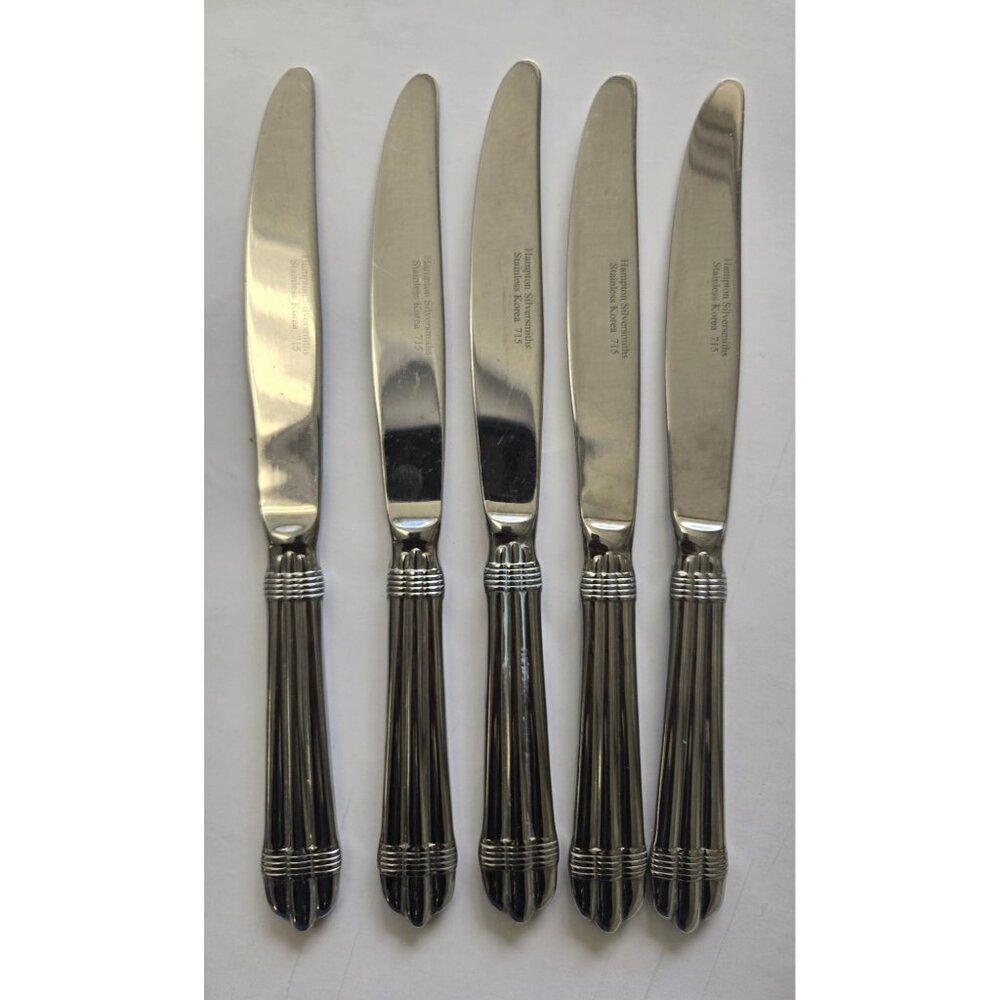 Hampton Silversmiths Odyssey Stainless Steel Modern Solid Knife 9.5in Lot
